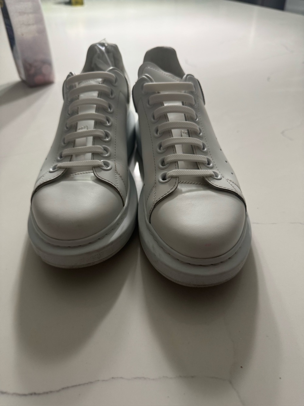 Alexander McQUEEN White Leather Low-Top Sneakers